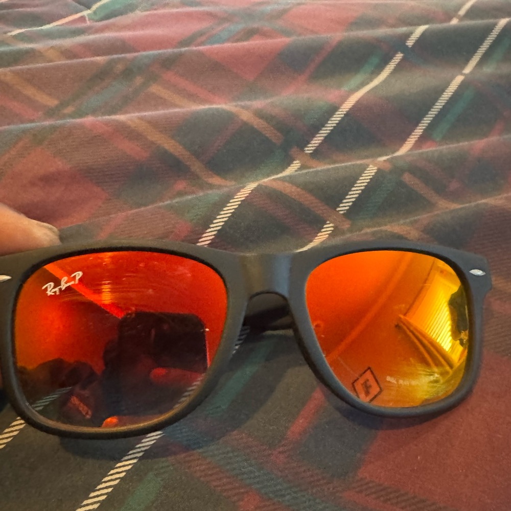 Ray-Ban Black and Orange Sunglasses